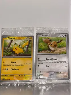 Pokemon Pikachu and Eevee 'Pokemon Together' Sealed Promo Cards Set. - Image 1