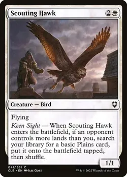 Scouting Hawk Foil CLB 41 Common MTG - Image 1