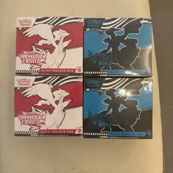 Pokemon Black Bolt / White Flare Elite Trainer Box ETB, 2 Of Each, New & Sealed - Image 1
