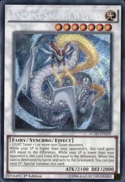 Ancient Sacred Wyvern LC5D-EN239 Secret Rare NM 1st Ed Yugioh - Image 1