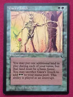 Magic The Gathering THE DARK GAEA'S TOUCH green card MTG - Image 1