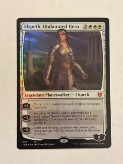 Magic the Gathering: Elspeth, Undaunted Hero Theros Beyond Death FOIL - Image 1