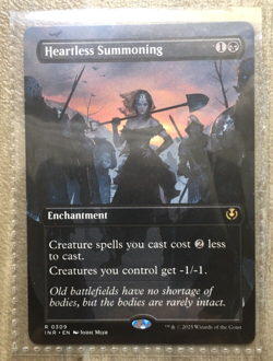 MAGIC THE GATHERING RARE CARD HEARTLESS SUMMONING EXTENDED ART INNISTRAD MTG - Image 1