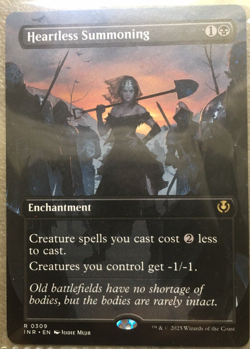 MAGIC THE GATHERING RARE CARD HEARTLESS SUMMONING EXTENDED ART INNISTRAD MTG - Image 2