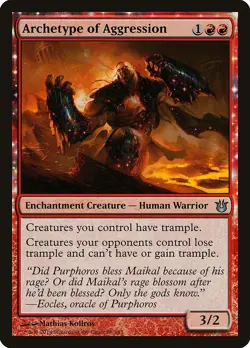 1 x Archetype of Aggression - Born of the Gods - LP - MTG - Image 1