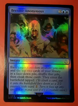 MAGIC MTG: * BECOME ANONYMOUS* ACR 0014- UNCOMMON /FOIL /NM - UNPLAYED - Image 1