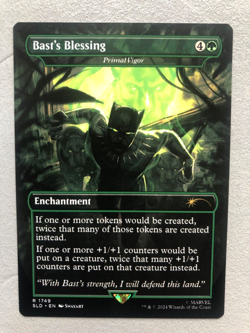 Mtg Carte Magic Secret Lair Black Panther Primal Vigor Bast's Blessing NM - Image 1