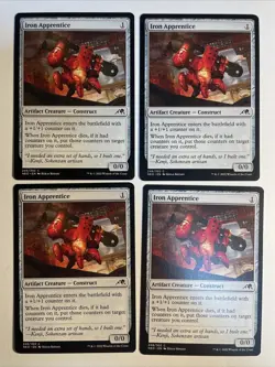 4x Mtg Kamigawa Neon Dynasty Iron Apprentice NM/M Magic The Gathering - Image 1