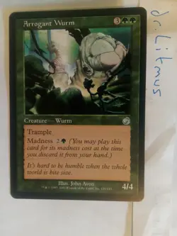 1x Arrogant Wurm Torment MTG Great Condition - Image 1