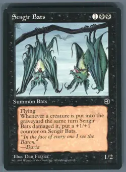 Magic the Gathering MTG Homelands Sengir Bats [Version 2] #57 Buy 2 Get 1 - Image 1