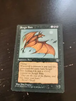 MTG Sengir Bats Homelands Magic the Gathering Version A Black Creature Card w2 - Image 1