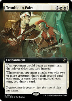 Trouble in Pairs (Extended Art) Murders at Karlov Manor Commander - Near Mint - Image 1