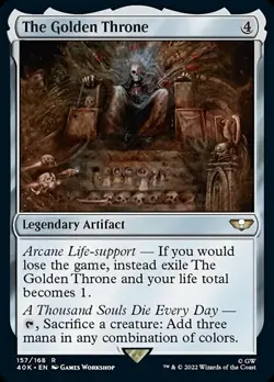 1 x The Golden Throne - Universes Beyond: Warhammer 40,000 - NM-Mint - MTG - Image 1