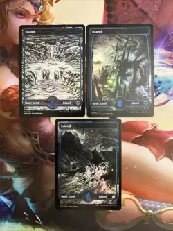 MTG Island x3 Midnight Hunt : Crimson Vow 271/277 Foil LP/NM Land - Image 1