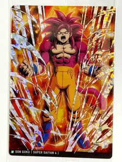 Dragon Ball Goku Super Saiyan 4 Wafers Card Collectible Visual Adventure - Image 1