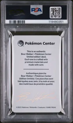2025 Bear Walker x Pokemon Center Skateboard Card Jolteon /900 PSA 10 - Image 2
