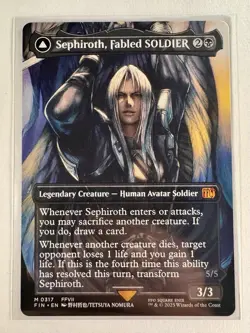 Sephiroth, Fabled SOLDIER (0317) (Borderless) Final Fantasy MTG Mythic Rare Mint - Image 1
