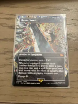 Buster Sword (Borderless) Final Fantasy MTG Mythic Rare Commander Mint - Image 1