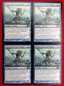 MTG 4X Master of the Pearl Trident X4 Core Set 2013 (M13) Magic - LP/NM - Image 1