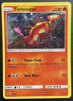 Turtonator SM27 Black Star Promo Cosmos Holo LP Pokemon 2017 - Image 1