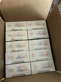 $100 OFF Pokemon TCG Prismatic Evolutions Elite Trainer Box ETB Unsealed Case 10 - Image 4