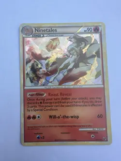 2010 Pokemon HeartGold & SoulSilver Ninetales Holo #7/123 Cracked Ice Holo - Image 1