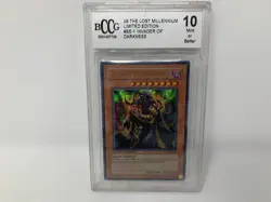 YUGIOH! INVADER OF DARKNESS LIMITED ED SECRET RARE CARD BCCG 10 MINT OR BETTER - Image 1