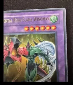 Yugioh Elemental Hero Flame Wingman TLM-EN035 Ultra Rare 1st Ed LP - Image 4