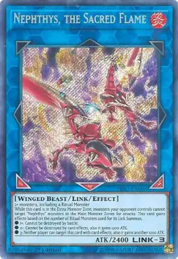 HISU-EN008 NEPHTHYS, THE SACRED FLAME SECRET RARE 1ST EDITION YuGiOh CARD - Image 1