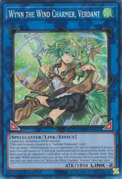 Wynn the Wind Charmer, Verdant RA03-EN045 Collector's Rare 1st Ed YuGiOh Card - Image 1