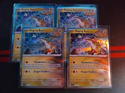 Raging Bolt Holo 111/142 4x Playset Pokemon Card 2024 Stellar Crown - Image 1