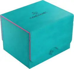 Gamegenic Sidekick 100+ XL Convertible Deck Box - Sideloading Card Teal/Pink - Image 1