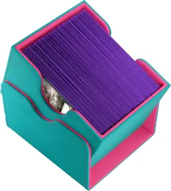 Gamegenic Sidekick 100+ XL Convertible Deck Box - Sideloading Card Teal/Pink - Image 4