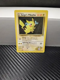 Pokemon Card TCG Lt. Surge's Pikachu Gym Heroes 81/132 Regular Unlimited Common - Image 1
