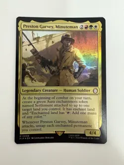 Preston Garvey Minuteman Foil MTG Magic the Gathering Card NM Near Mint PIP - Image 1