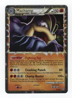 (110049) MACHAMP PRIME 95/102 Ultra Rare Holo HGSS Triumphant Pokemon Card - Image 2