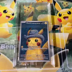 Pokemon Pikachu Grey Felt Hat Van Gogh Museum Promo Rare Limited Edition Card - Image 1