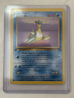 1x Lapras Fossil 25/62 1st Edition Pokemon Card MP/LP - Image 3