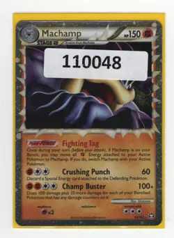 (110048) MACHAMP PRIME 95/102 Ultra Rare Holo HGSS Triumphant Pokemon Card - Image 1