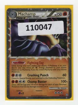 (110047) MACHAMP PRIME 95/102 Ultra Rare Holo HGSS Triumphant Pokemon Card - Image 1