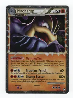 (110047) MACHAMP PRIME 95/102 Ultra Rare Holo HGSS Triumphant Pokemon Card - Image 2