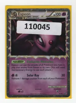 (110045) ESPEON PRIME 81/90 Ultra Rare Holo HGSS Undaunted Pokemon Card - Image 1