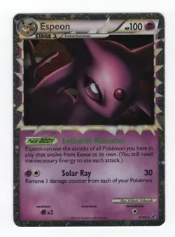 (110045) ESPEON PRIME 81/90 Ultra Rare Holo HGSS Undaunted Pokemon Card - Image 2
