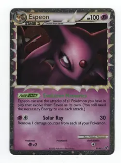 (110044) ESPEON PRIME 81/90 Ultra Rare Holo HGSS Undaunted Pokemon Card - Image 2