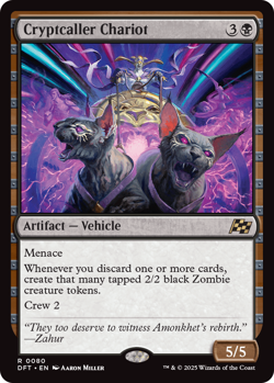 Cryptcaller Chariot 0080 ~ Rare NM MTG Aetherdrift - Image 1