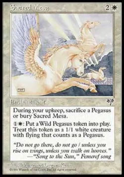 Sacred Mesa - Light Play MTG Mirage - Image 1