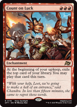 Count on Luck 0118 ~ Rare NM MTG Aetherdrift - Image 1