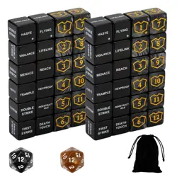 50PCS Abilities Keywords Counter Dice Black Shield MTG Dice Set, MTG Bulk Cre... - Image 1