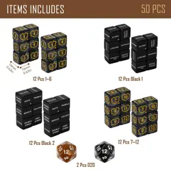 50PCS Abilities Keywords Counter Dice Black Shield MTG Dice Set, MTG Bulk Cre... - Image 2