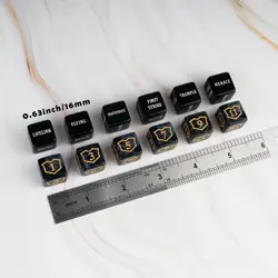 48 Pcs Abilities Keywords Counter Dice Black Shield MTG Dice Counters Bulk Bu... - Image 3